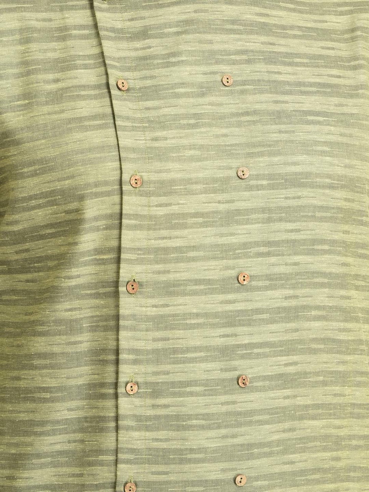 TABARD Light Green Regular Fit Stripes Kurta with Churidar Set