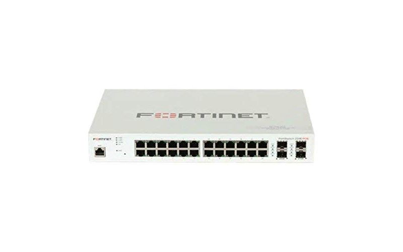 Fortinet | FS-224E | FortiSwitch-224E L2/L3 Switch - 24x GE RJ45 Ports, 4X GE SFP Slots. FortiGate Switch Controller Compatible.