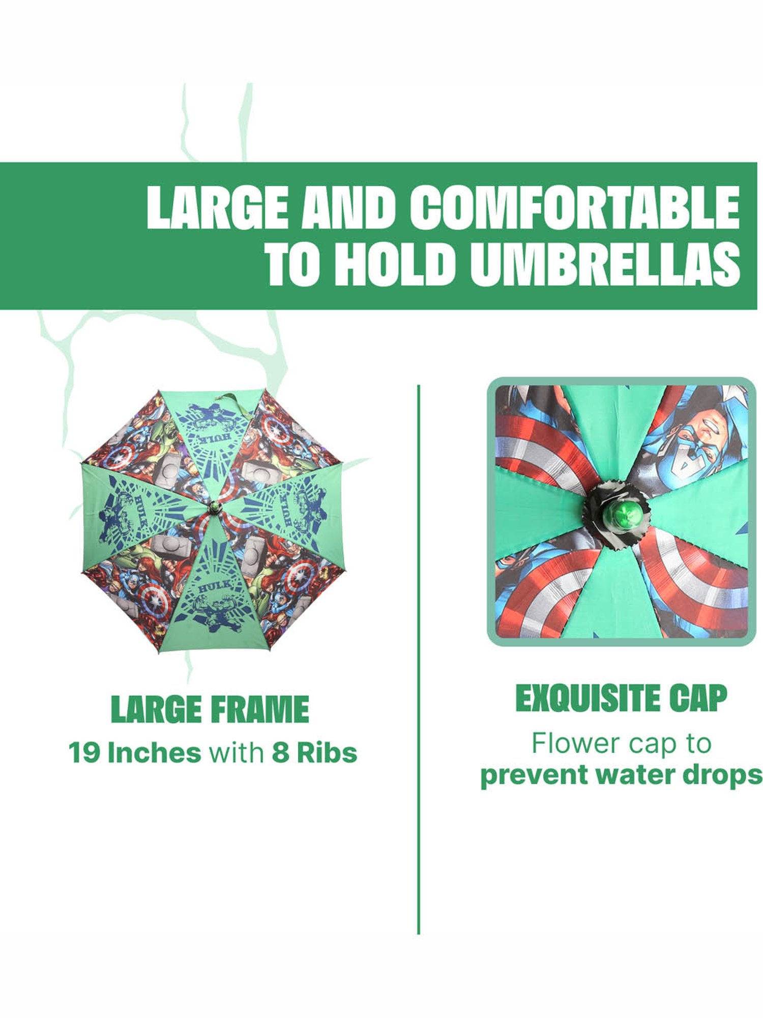 Citizen Green Printed Free Size Umbrella