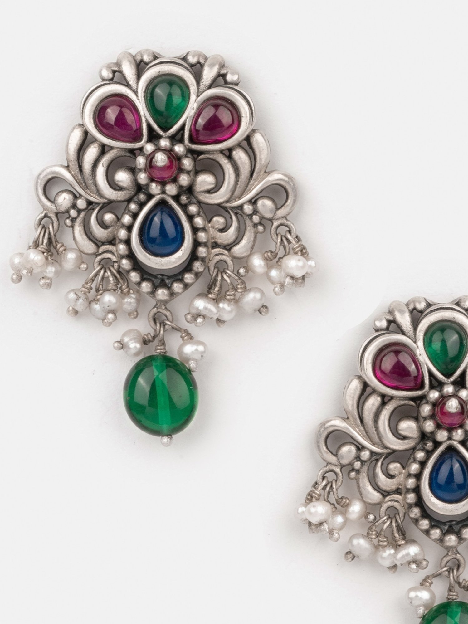 Shaya 92.5 Sterling Silver Feeling Suhino Drop Earrings for Women