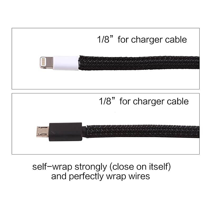 25ft 18 inch Cable Management Sleeve Wire Loom Cord Protector Self Wrap Cable Sleeve Split Sleeving Cord Organizer For TV Computer Automotive Office Home Entertainment Black