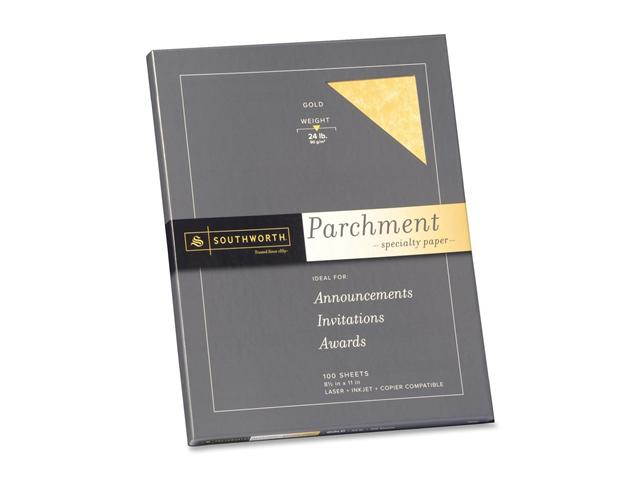 Southworth P994CK Parchment Specialty Paper, 24 lbs., 8 1/2 x 11, Gold, 100/Pack