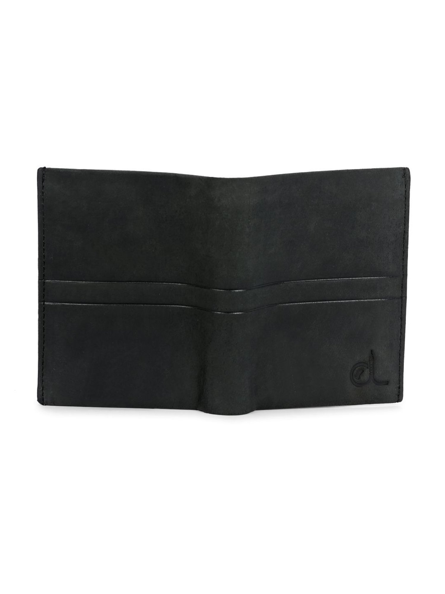 Clog London Dark Grey Leather Small Bi-Fold Wallet for Men