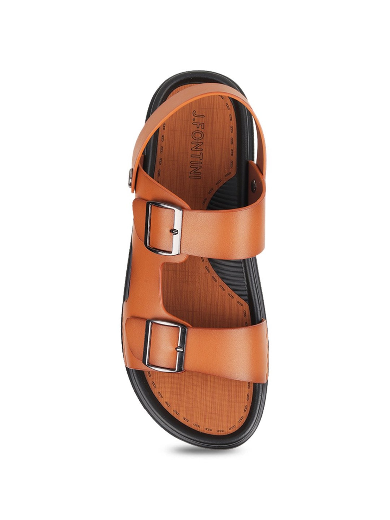J. Fontini by Mochi Men's Tan Back Strap Sandals