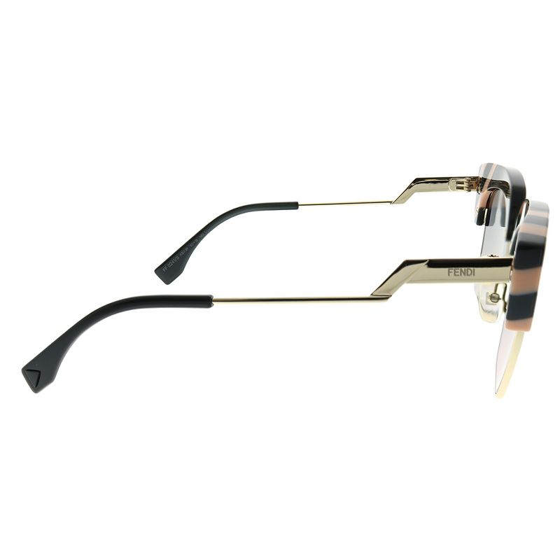 Fendi Waves FF 0241 KB7 Womens Cat-Eye Sunglasses Grey Pink 50mm