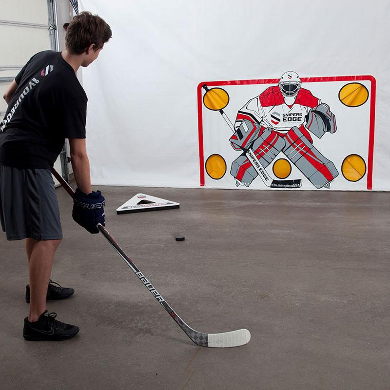 EZ Goal Folding Metal Hockey Goal with Targets - 6' x 4'