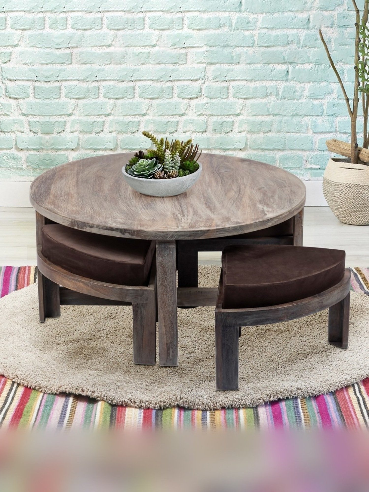 Glass Oval Living Room Metal Coffee Table - Saracina Home