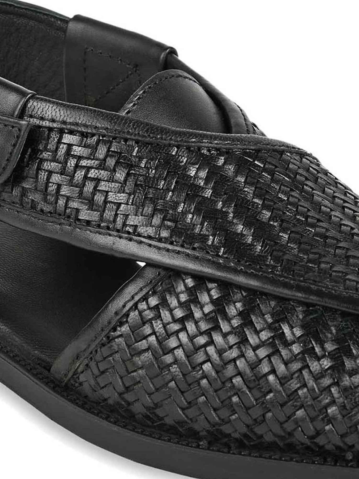 Imperio by Regal Men's Black Back Strap Sandals