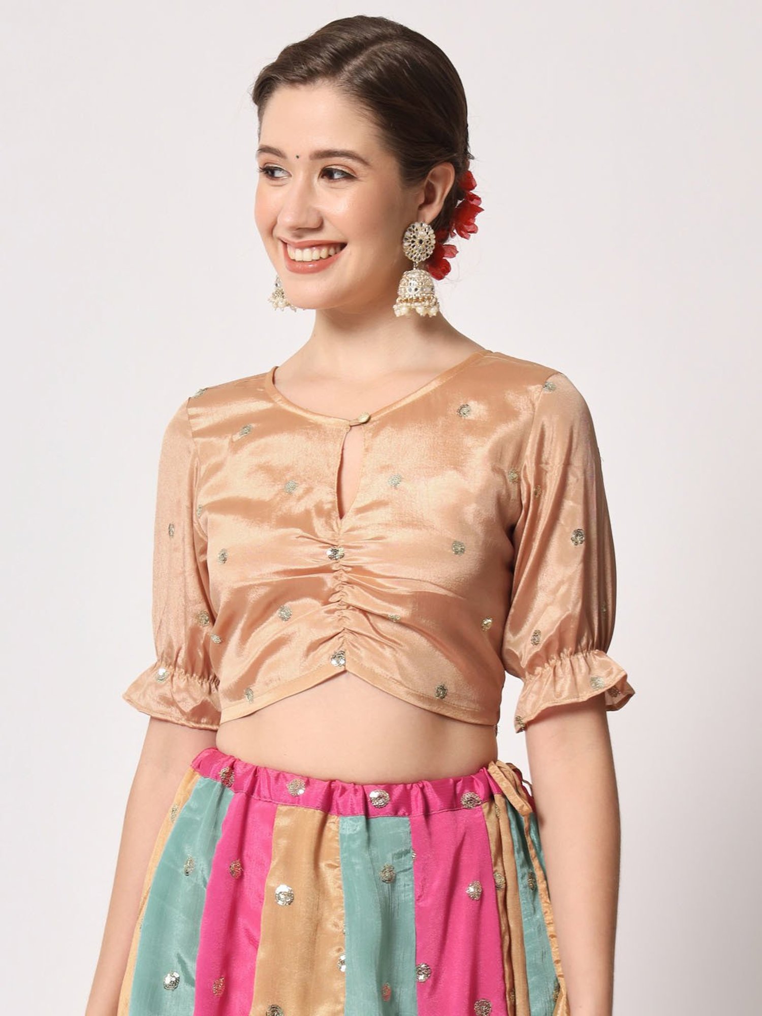 studiorasa Beige Embellished Blouse