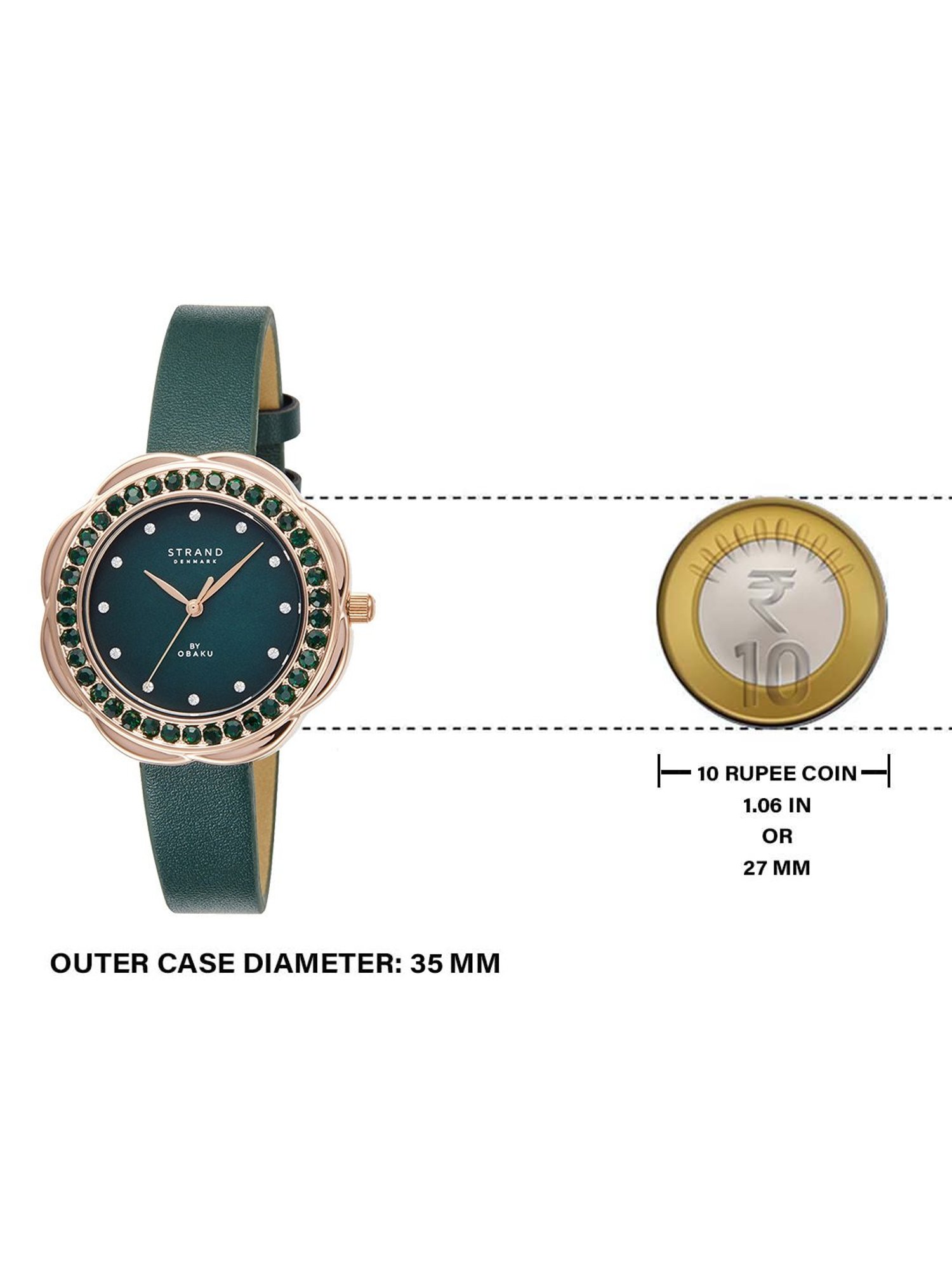 Strand By Obaku S735LXVEVE-CSE Cosmos Moss Analog Watch for Women