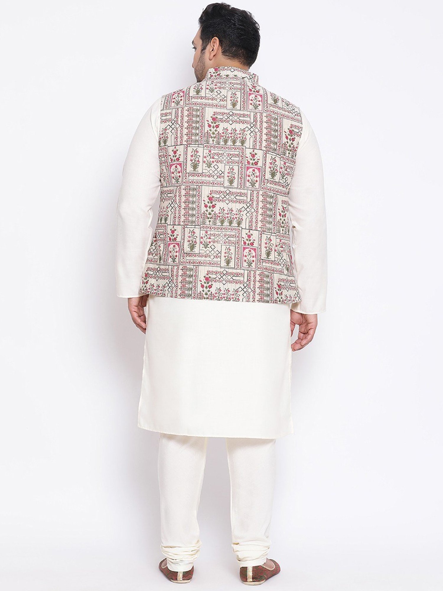 KISAH PLUS Multicolored Regular Fit Printed Kurta Set With Jacket