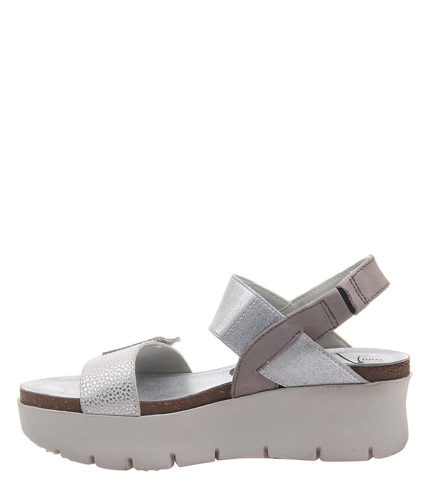 OTBT Nova Leather Platform Wedge Sandals