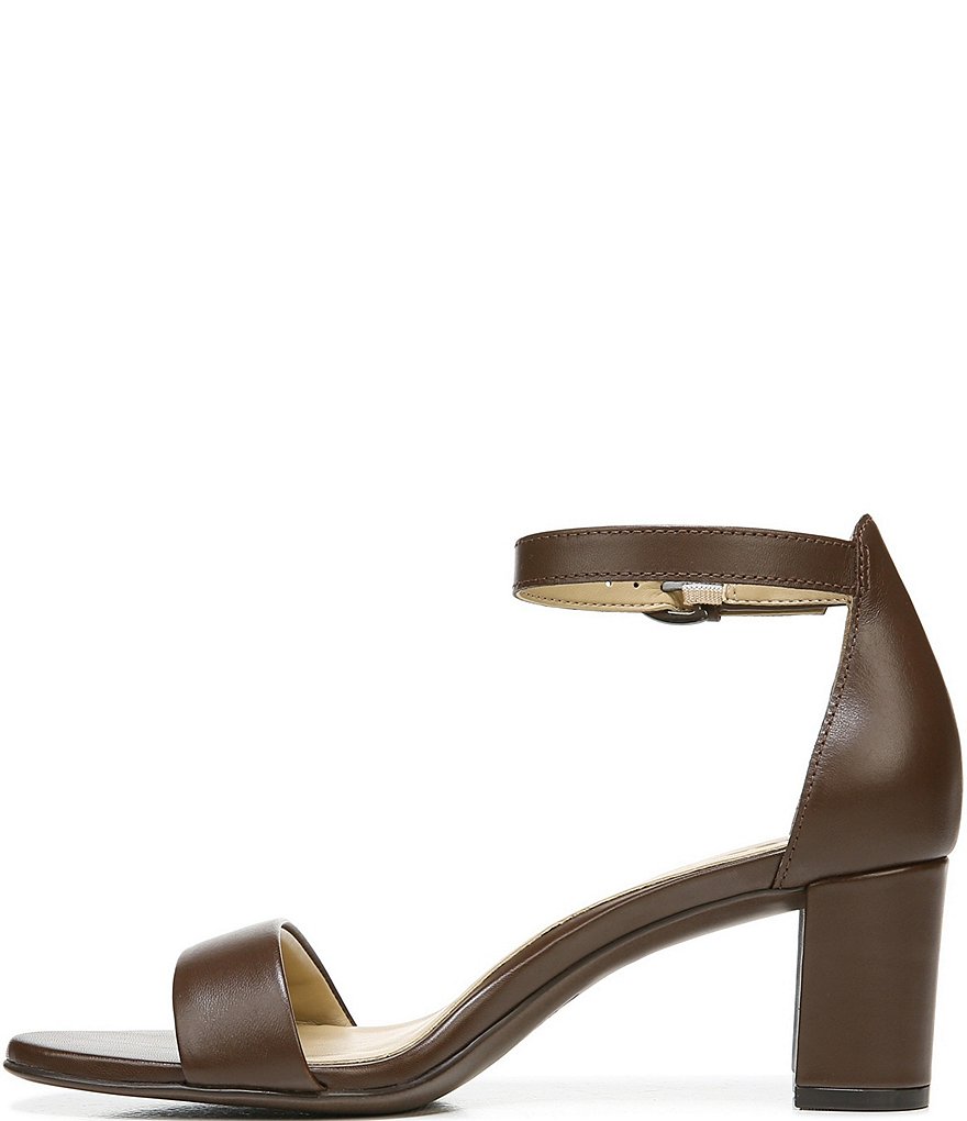 Naturalizer Vera True Colors Leather Ankle Strap Block Heel Dress Sandals