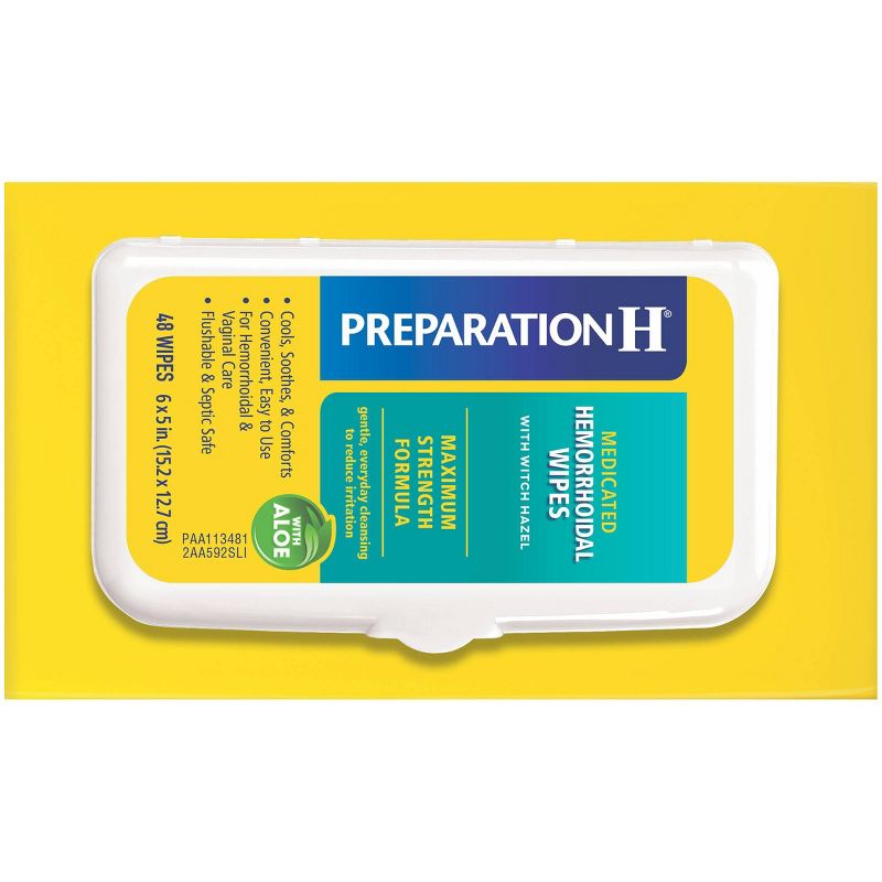 Preparation H Maximum Strength formula Medicated Wipes - 144 ct.