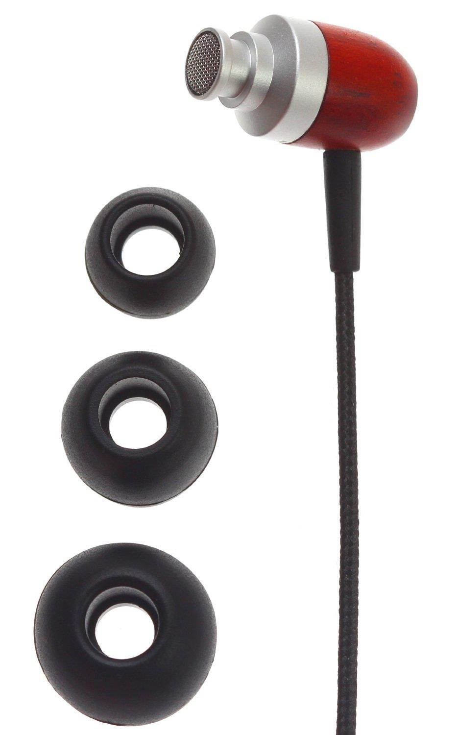 Symphonized GLXY Premium Genuine Wood In-ear Noise-isolating Headphones with Mic and Nylon Cable (Cherry)