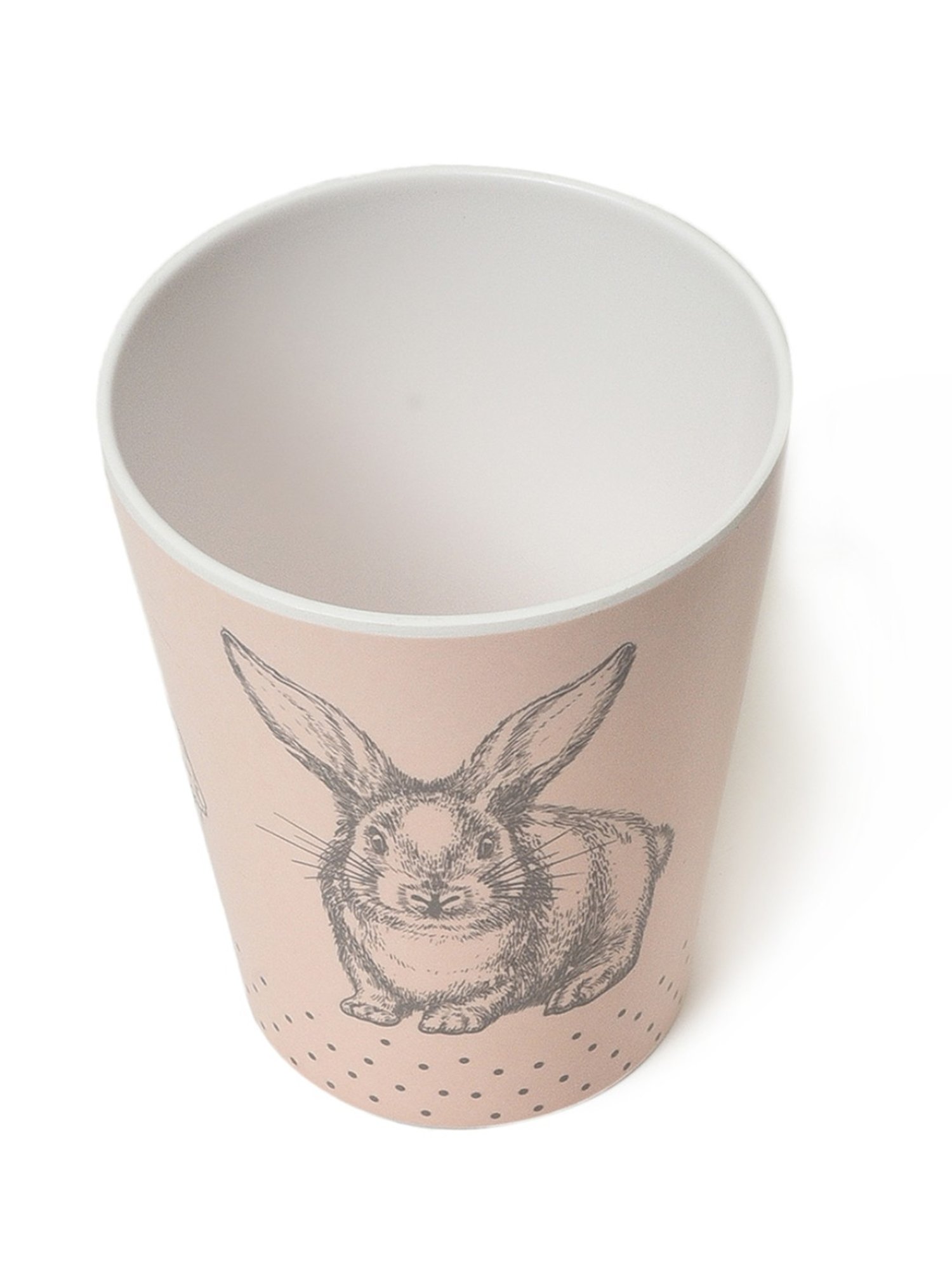 MiArcus Bunny Printed Peach Melamine Kids Dinner Set