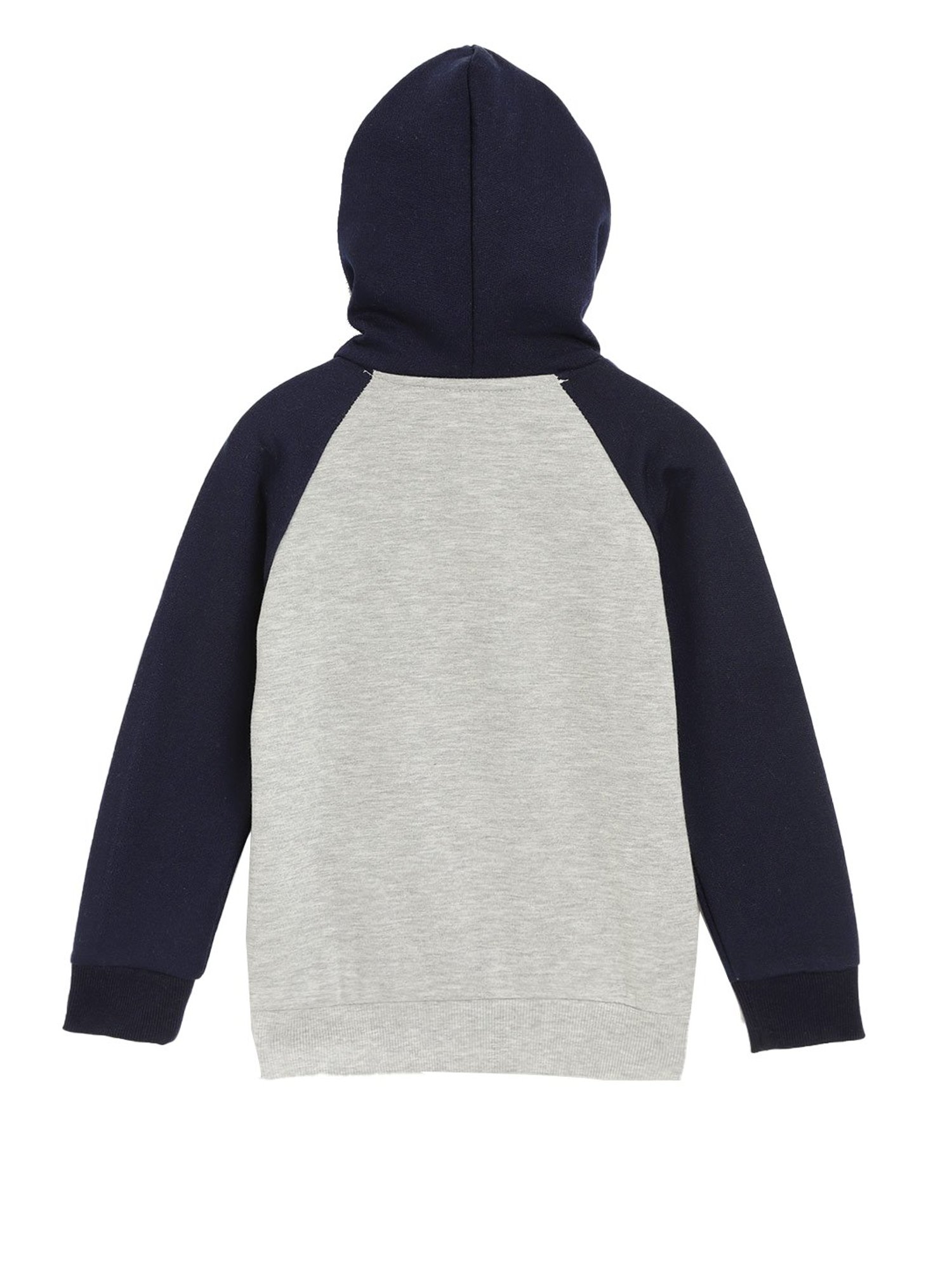 Lazy Shark Kids Grey Color Blocked  Hoodie