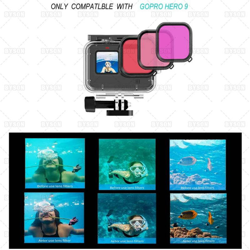 Ackmioxy 51 in 1 Accessories Kit for GoPro Hero 9 Black with Waterproof Housing Case Travel Case Screen Protector Filter licone Sleeve Accessory Set for GoPro Hero 9 Black Camera Accessories