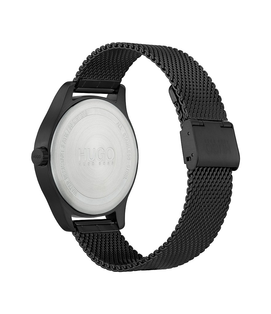 HUGO HUGO BOSS #Move Black IP Case And Mesh Bracelet Camo Dial Watch