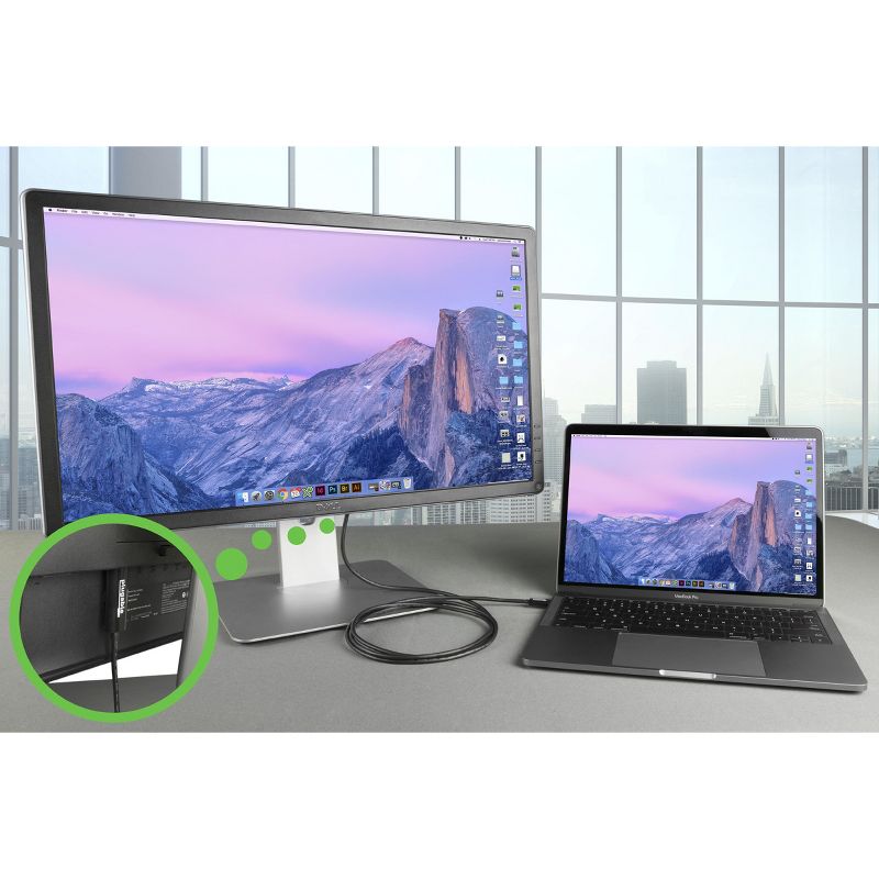 Plugable USB C to HDMI 2.0 Cable (6'/1.8m) for 2017/2018 MacBook Pro, Dell XPS 13 & 15, Surface Book 2, Thunderbolt 3 & More (Supports Resolutions ...