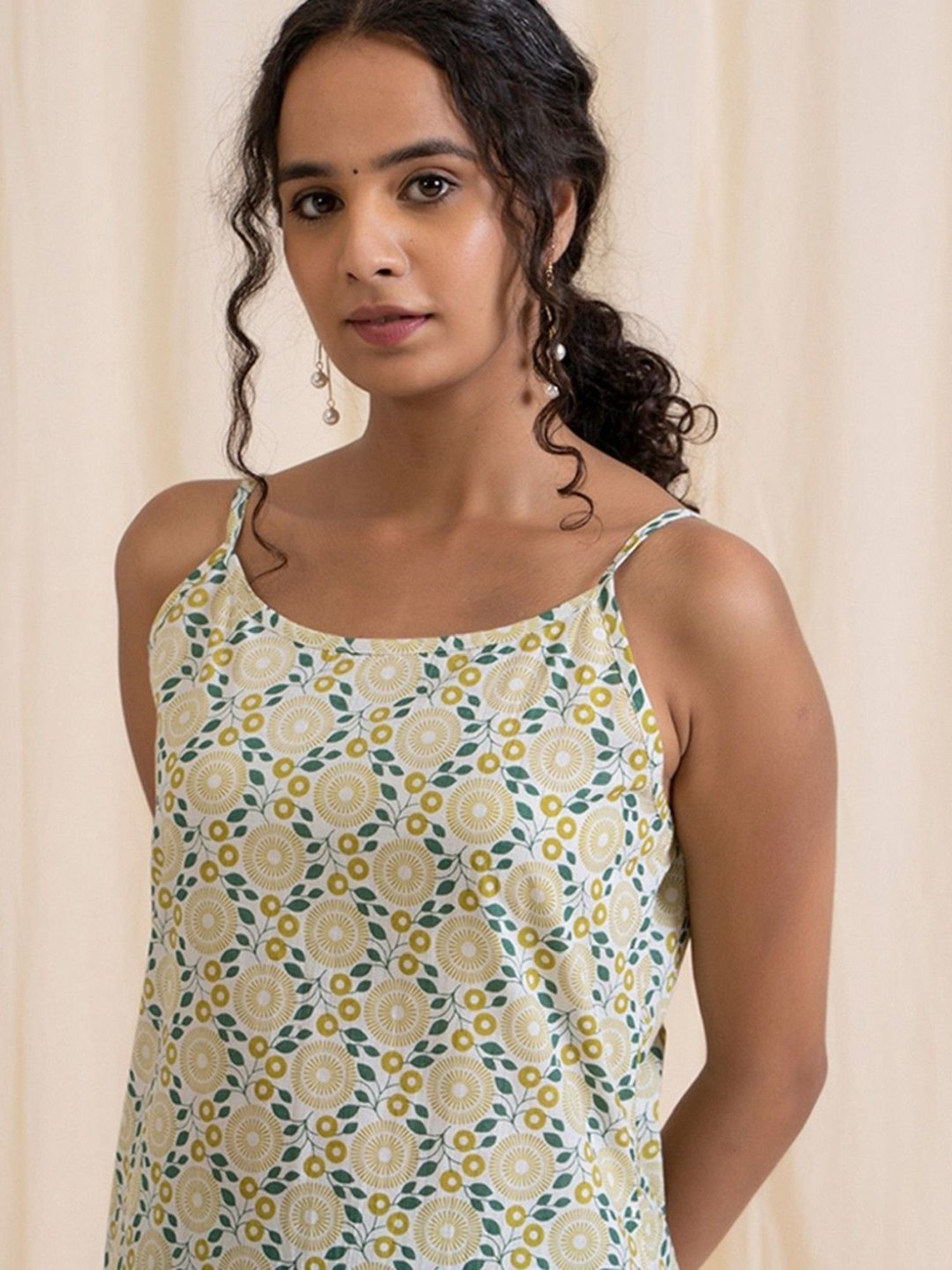 Akiso Aloha Yellow Green Easy Peasy Kurta