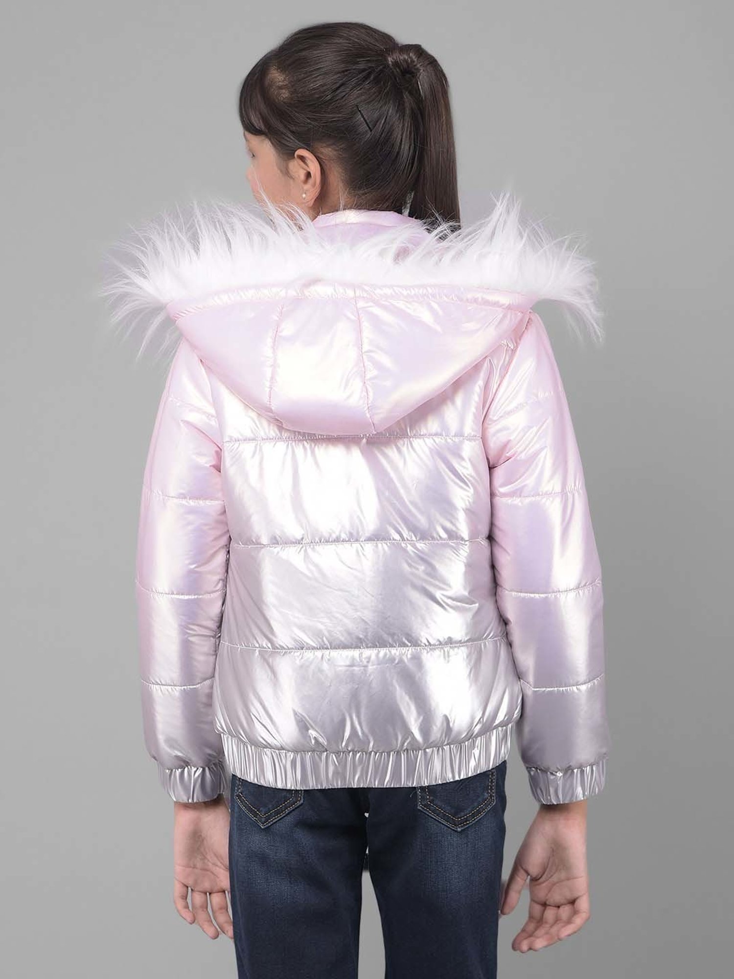 Elle Kids Black Self Pattern Jacket