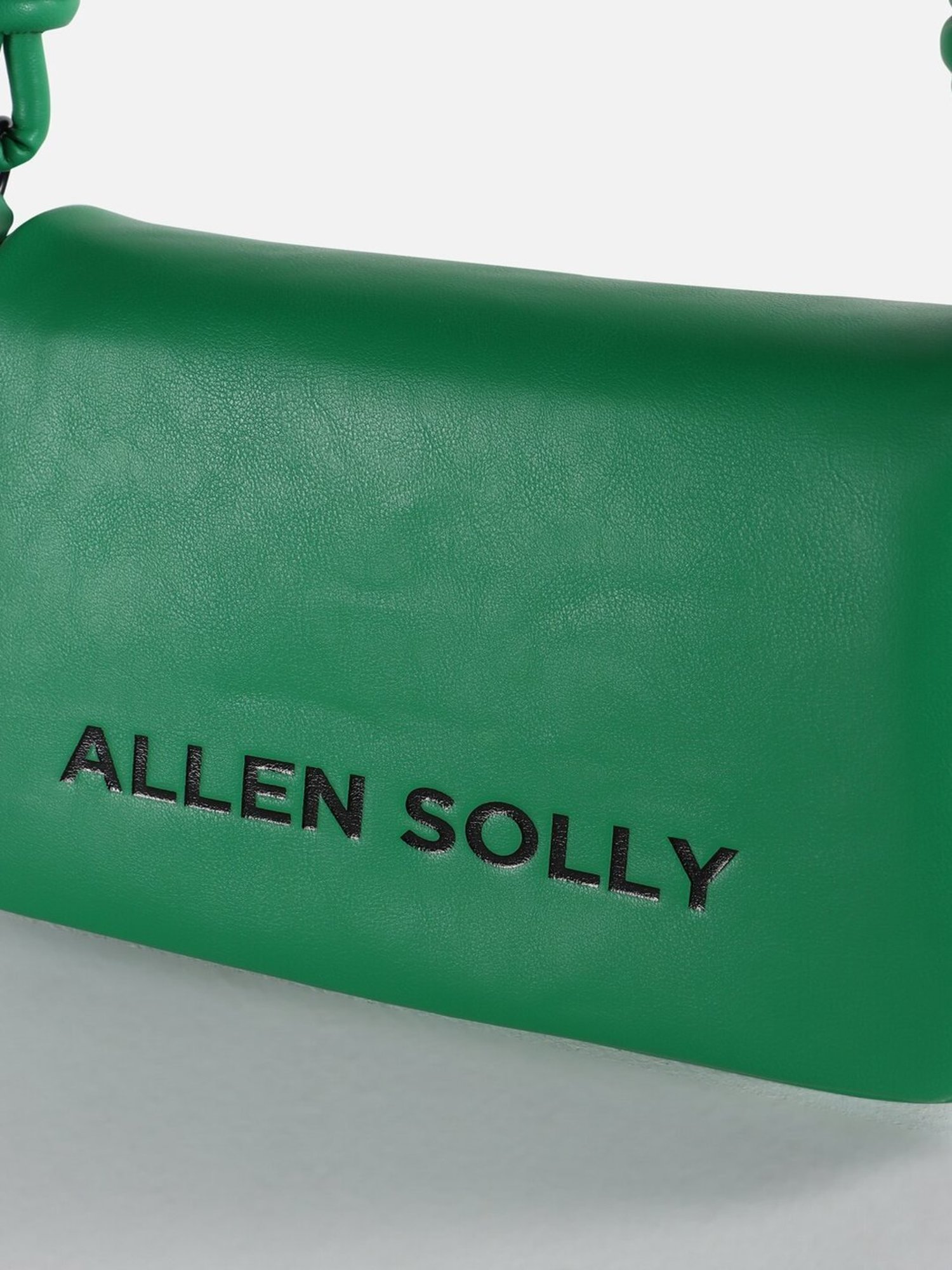 Allen Solly Green Logo Medium Shoulder Handbag