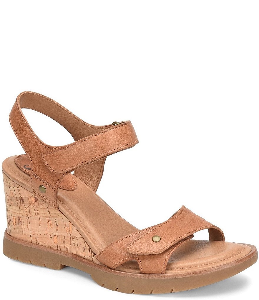 Sofft Cyndy Leather Sporty Wedge Sandals