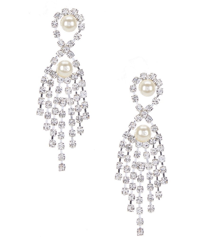 Cezanne Pearl Loop Fringe Earrings