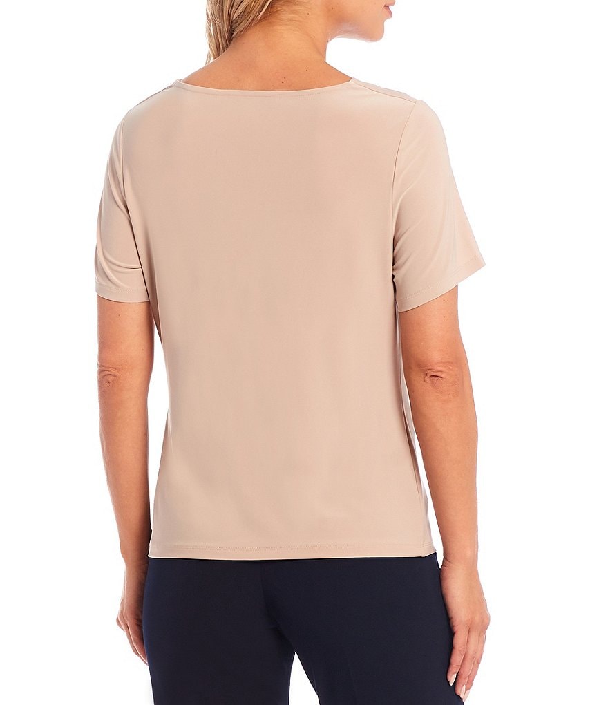 Preston & York Brigid Cowl Neck Short Sleeve Knit Top