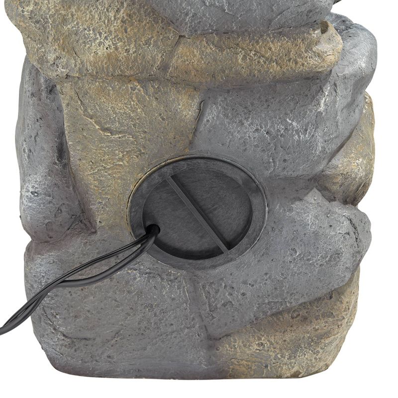 Chatsworth Two Tier Solar On Demand Fountain with Weathered Stone - Smart Solar