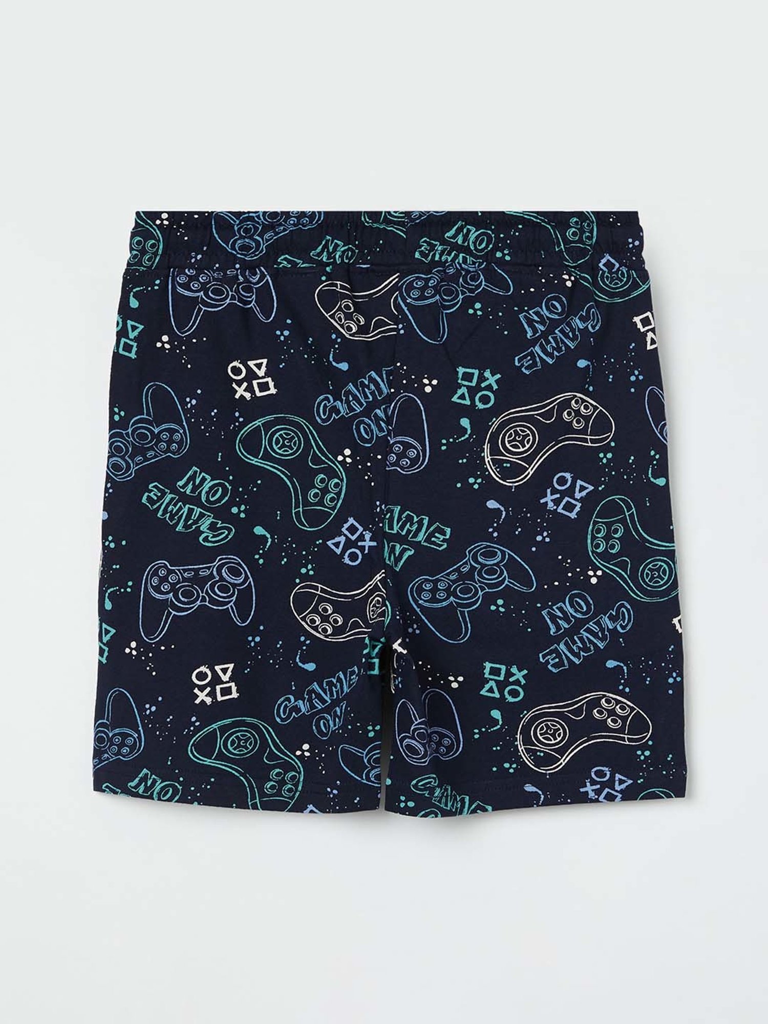 Fame Forever by Lifestyle Kids Navy Cotton Printed Shorts