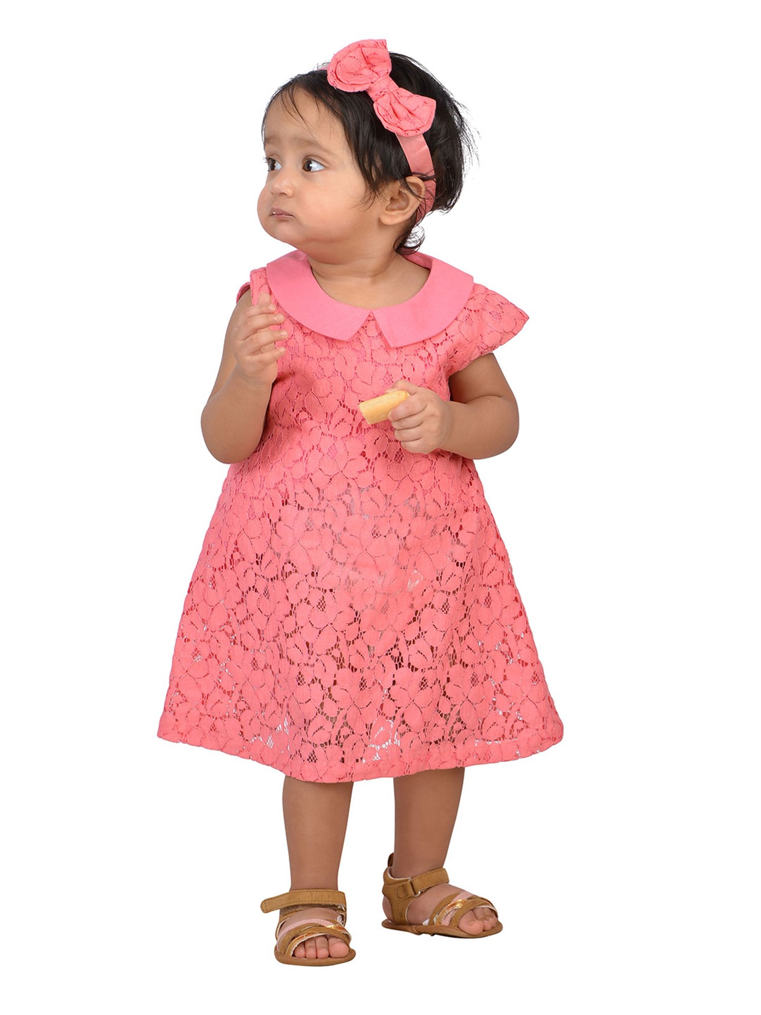 KidsDew Kids Pink Lace Dress