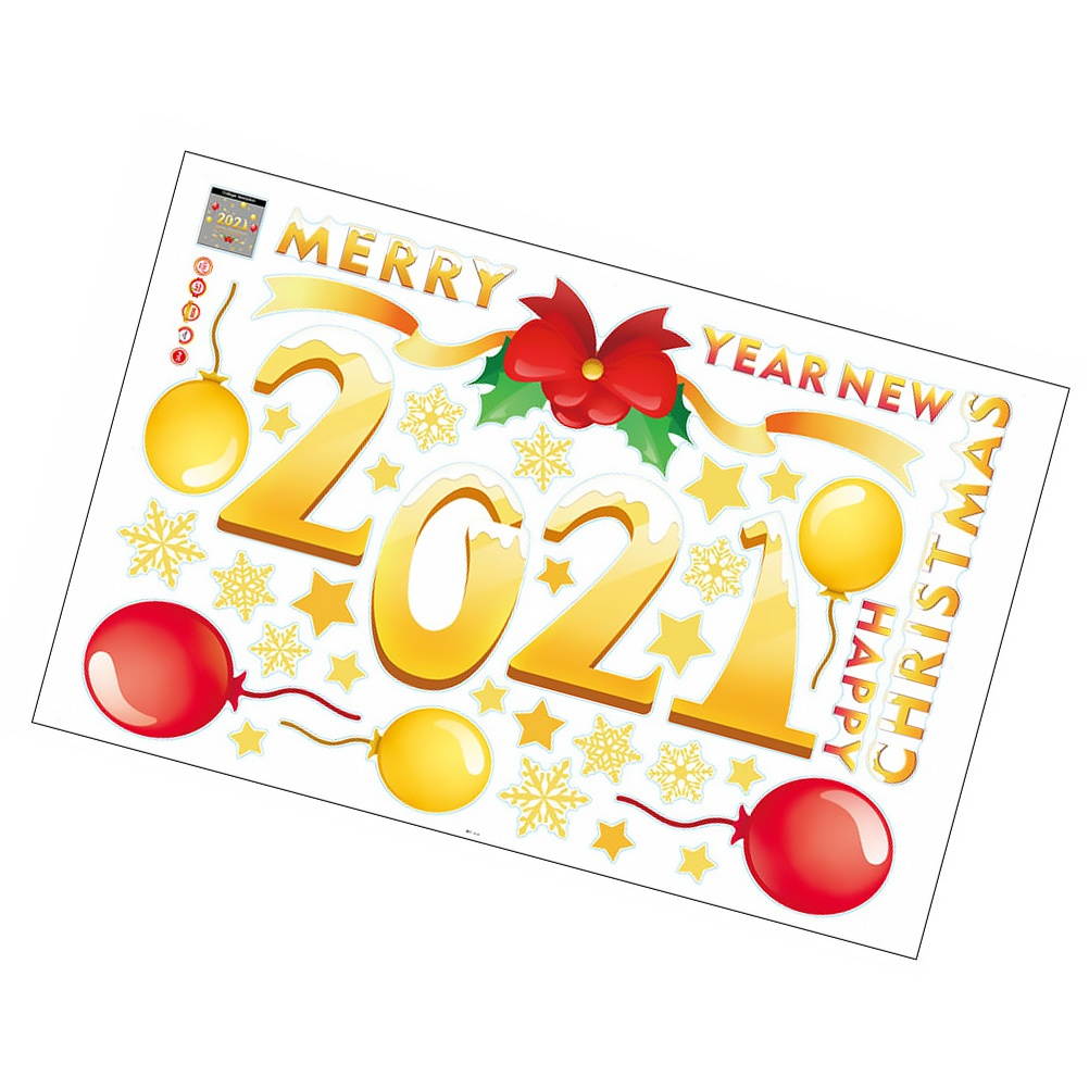 Christmas Window Clings Adhesive Static Adorable Festival Window Sticker