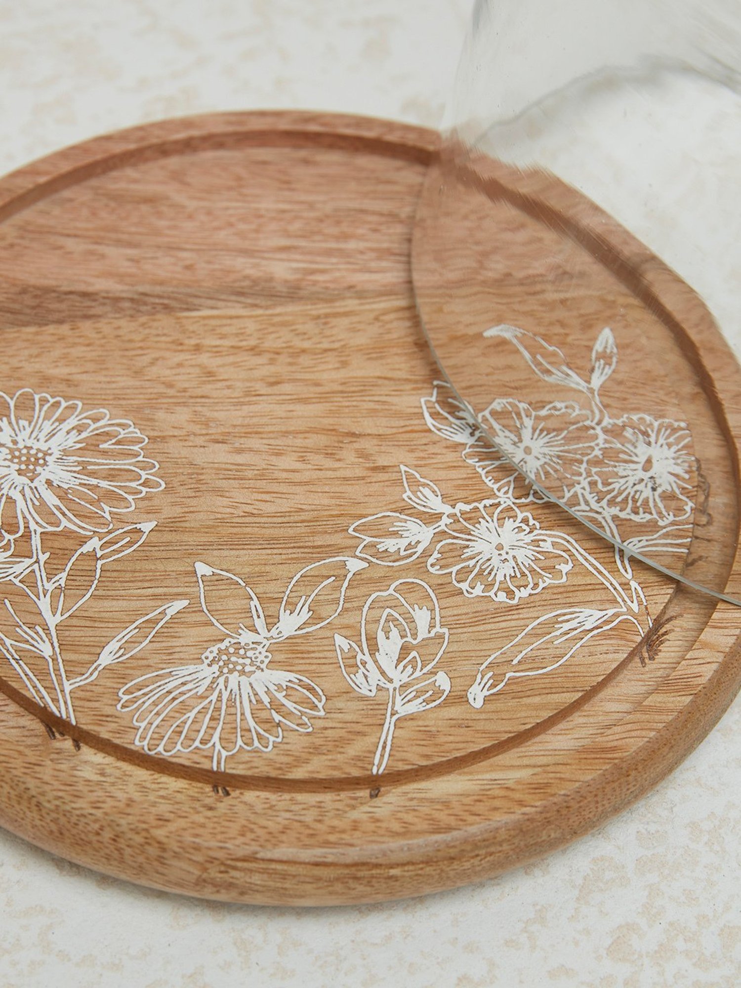 India Circus Color Bordered Blue Bone China Cake Stand