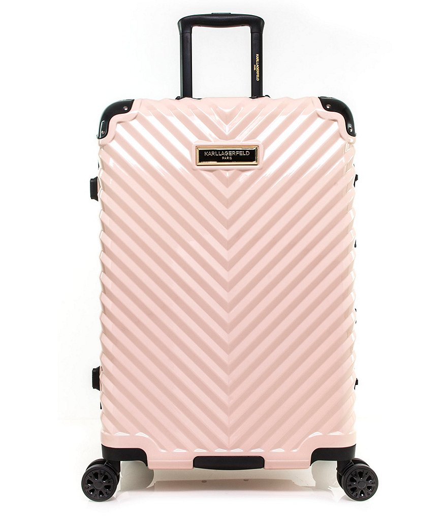 KARL LAGERFELD PARIS Chevron 24#double; Hardside Spinner