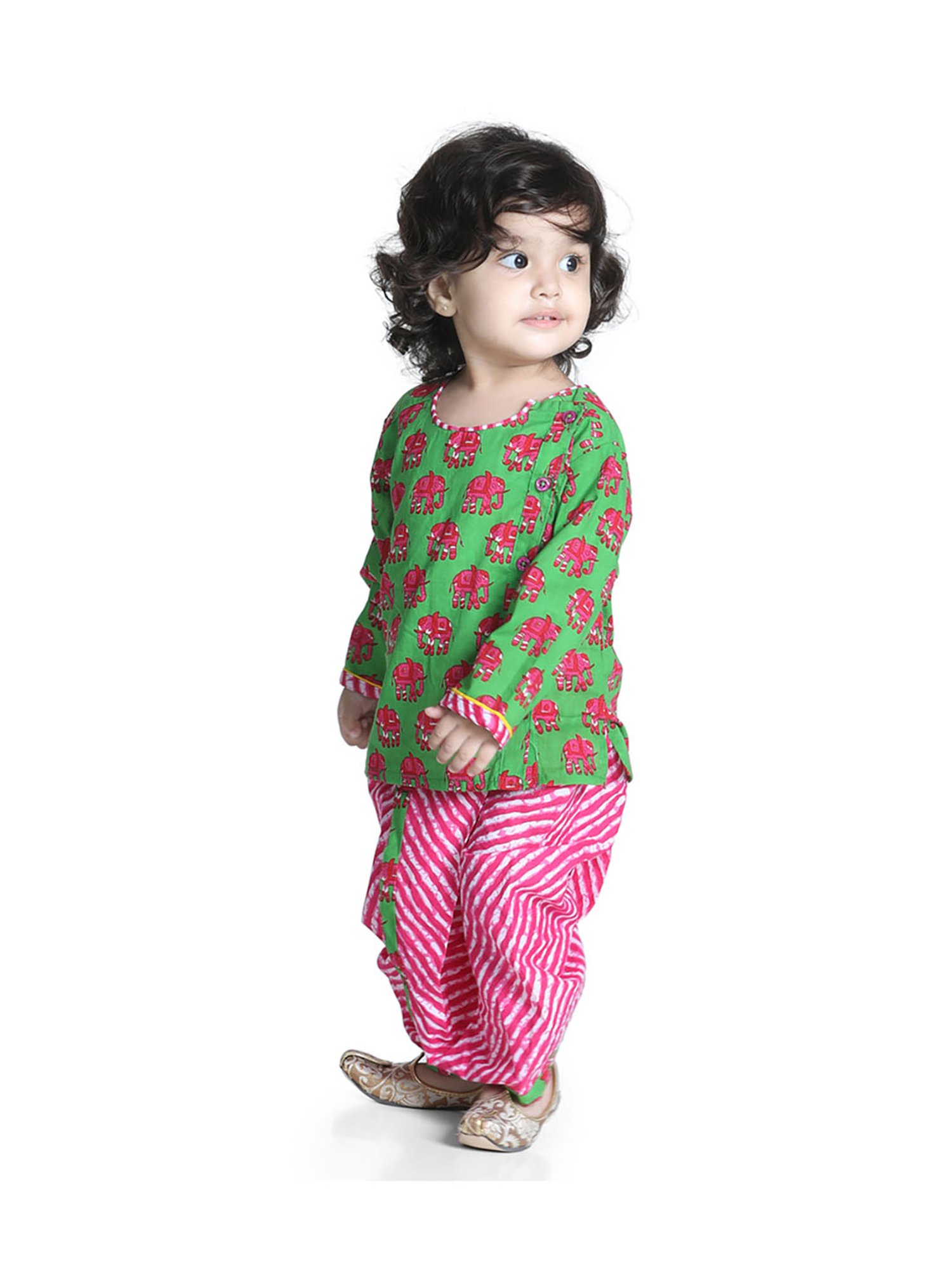 Nino Bambino Kids Navy & White Checks Kurta with Pyjama