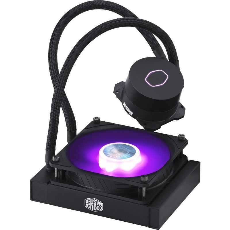 Cooler Master MasterLiquid ML120L V2 RGB Cooling Fan/Radiator/Water Block - 1 x 120 mm - 1 x 62 CFM - 27 dB(A) Noise - Liquid Cooler Cooler