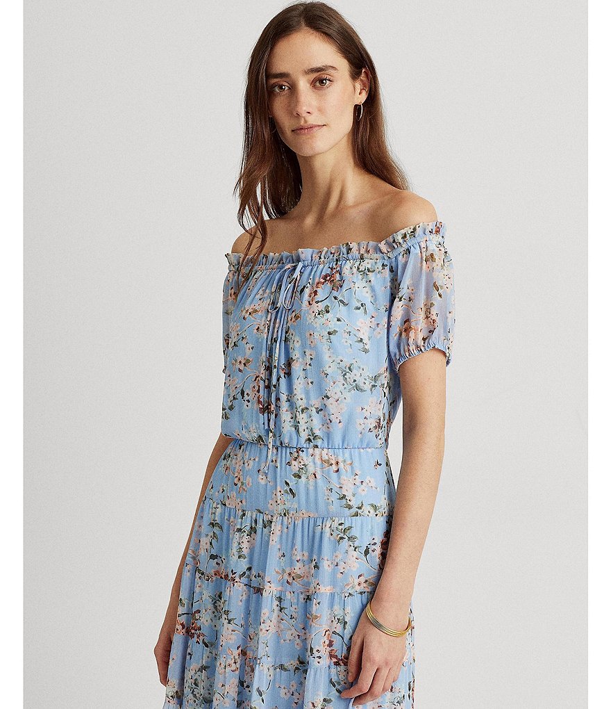 Lauren Ralph Lauren Floral Tiered Georgette Maxi Dress