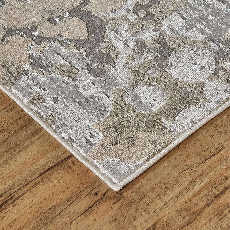 12'X15' Rectangle Loomed Mosaic Design Area Rug Silver - Feizy