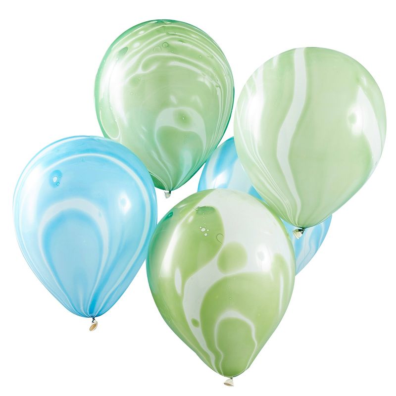 Marble Print Balloons Blue/Green