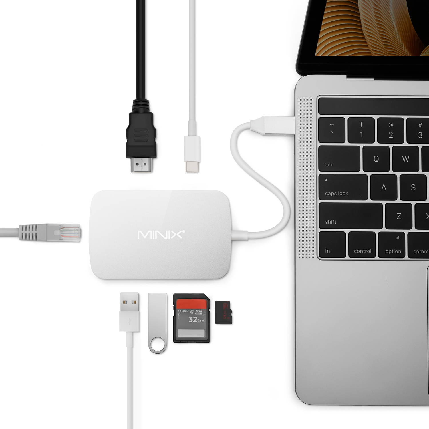 MINIX NEO C-X, USB-C Multiport Adapter with HDMI - Rose Gold[10/100Mbps Ethernet] (Compatible with Apple MacBook and MacBook Pro). Sold Directly by MINIX Technology Limited.