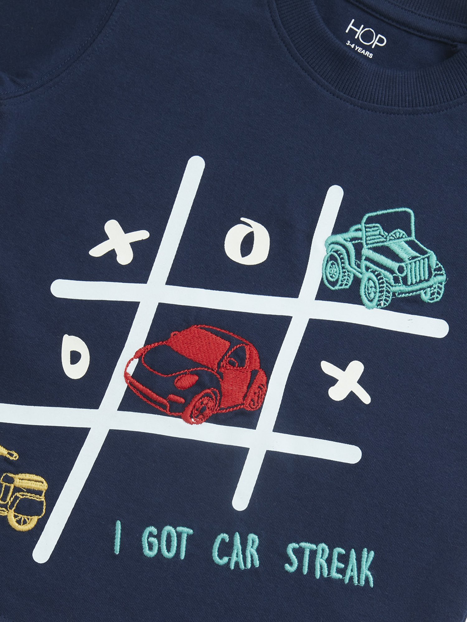 HOP Kids by Westside Navy Tic-Tac-Toe Design T-Shirt