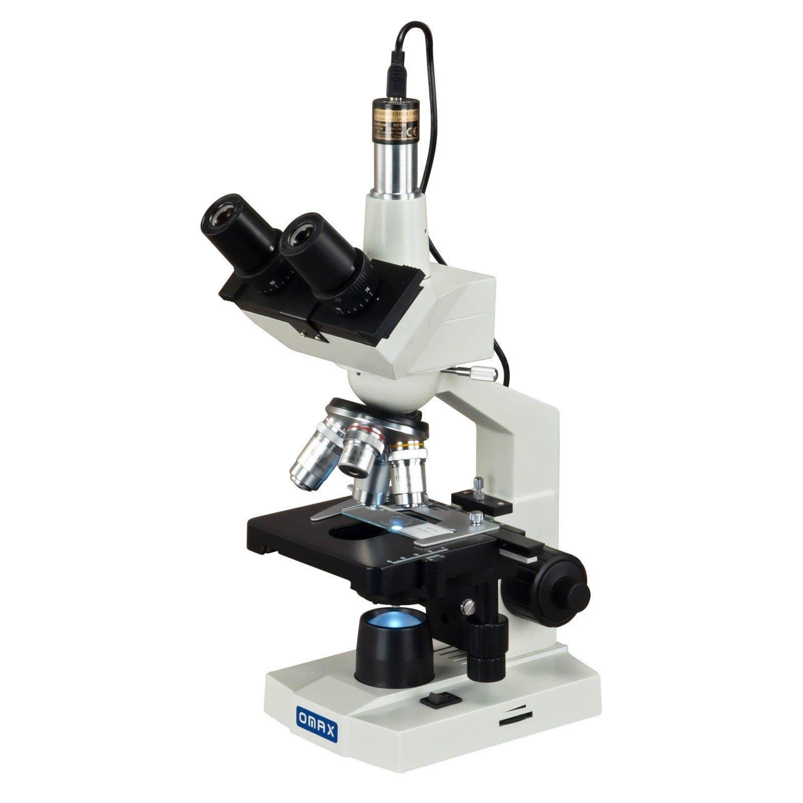 OMAX 40X-2500X LED Digital Trinocular Lab Compound Microscope with USB Camera and Mechanical Stage