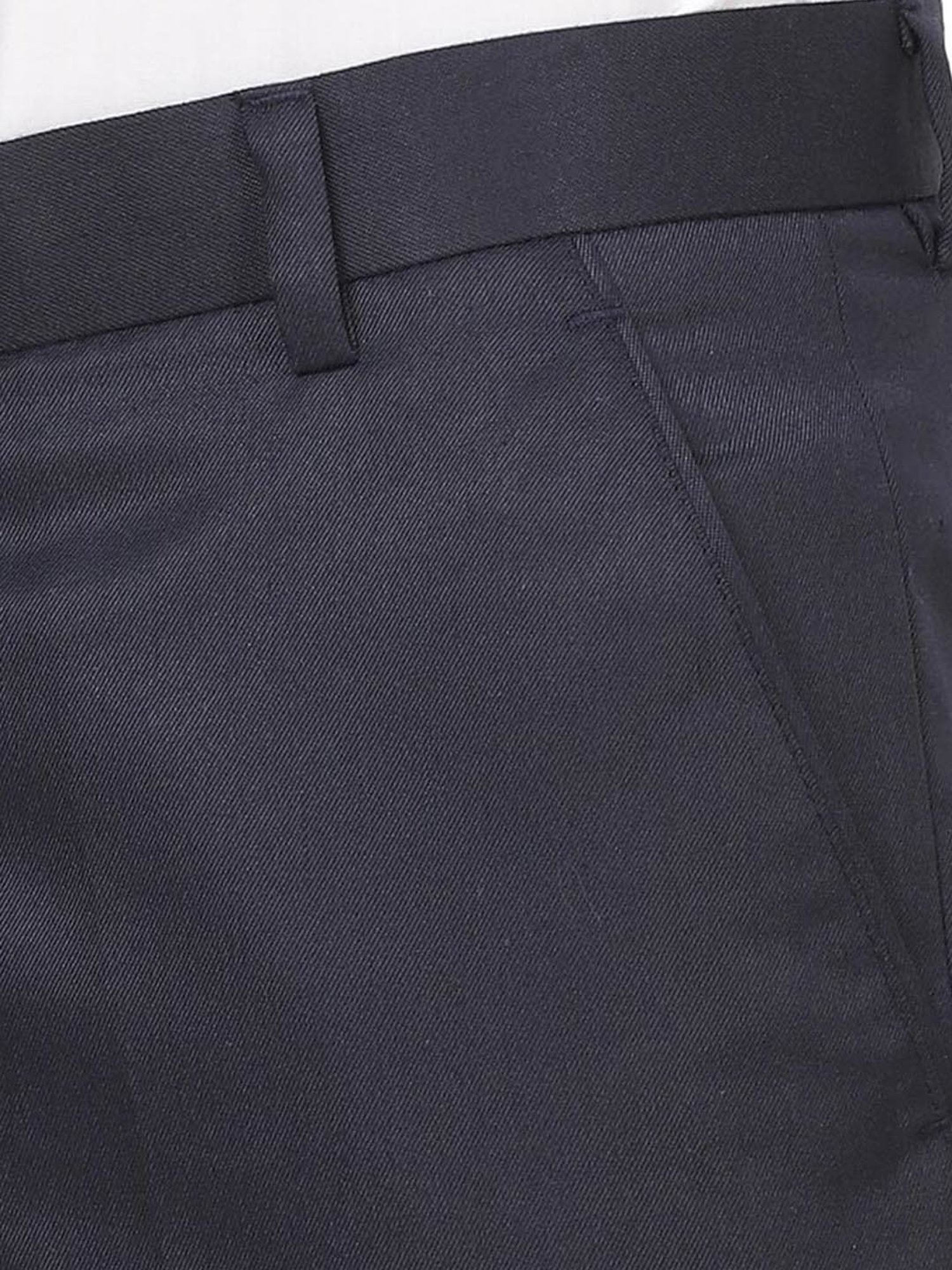 TAHVO Navy Blue  Slim Fit Trousers