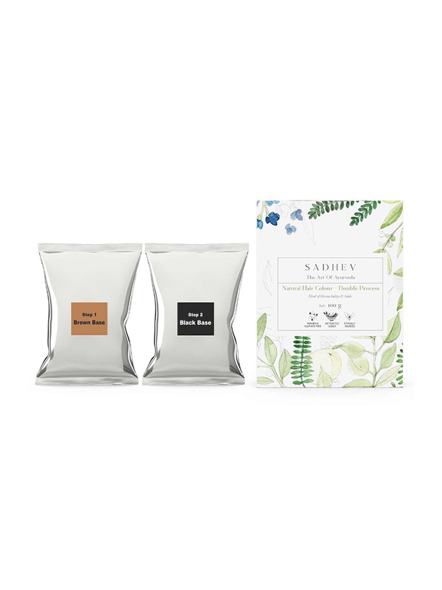 SADHEV Natural Hair Colour Double Process - 100 gm