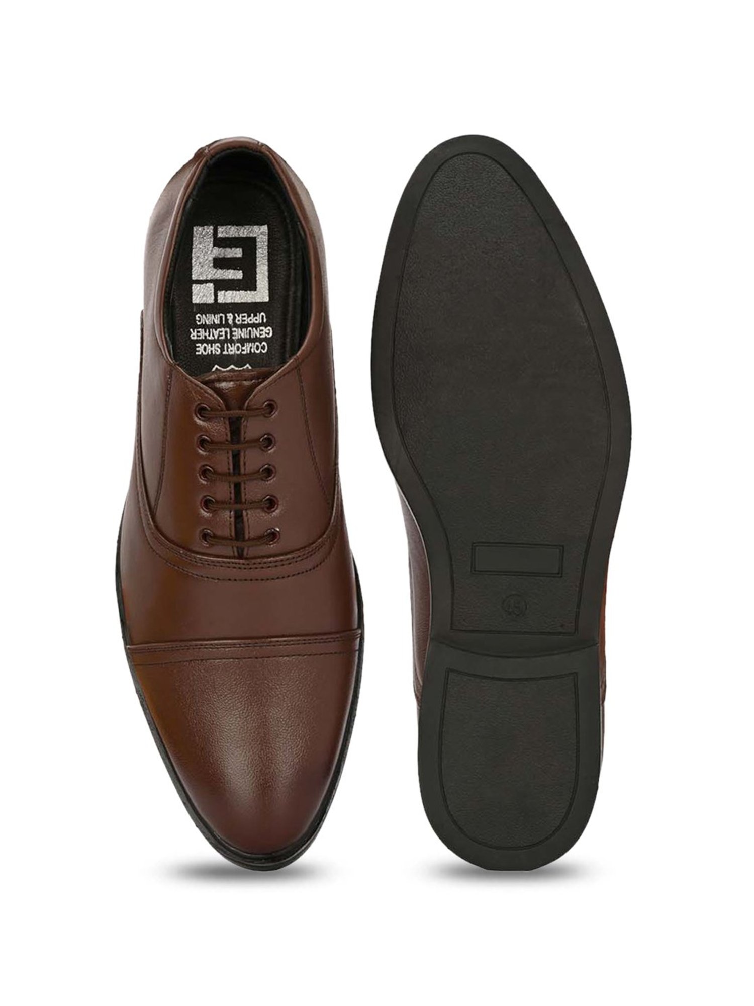 Eego Italy Men's Brown Oxford Shoes