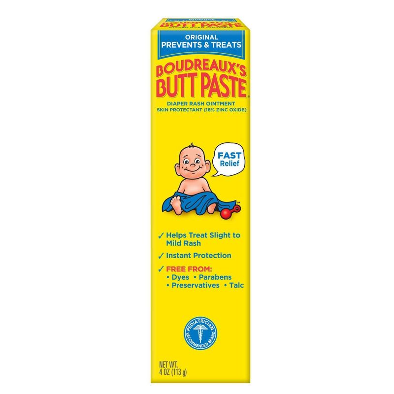 Boudreaux's Butt Paste Baby Diaper Rash Cream Original Strength - 4oz