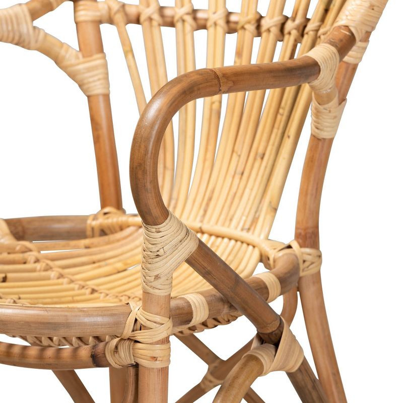 Sheraton Rattan Armchair Natural - Baxton Studio