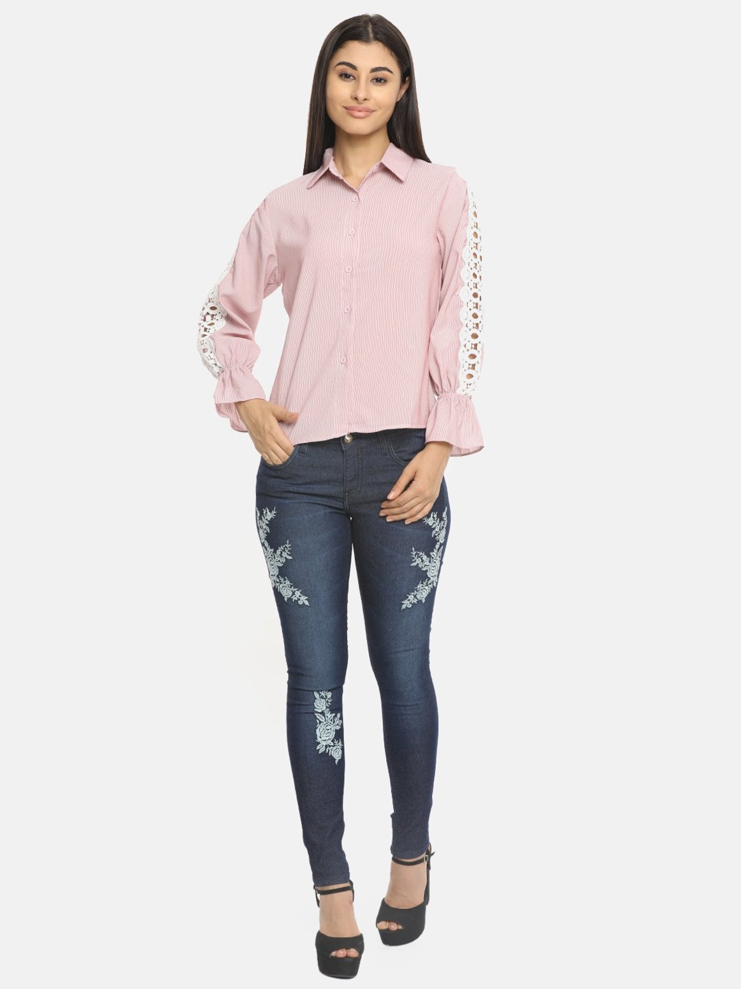ISU Pink Lace Shirt